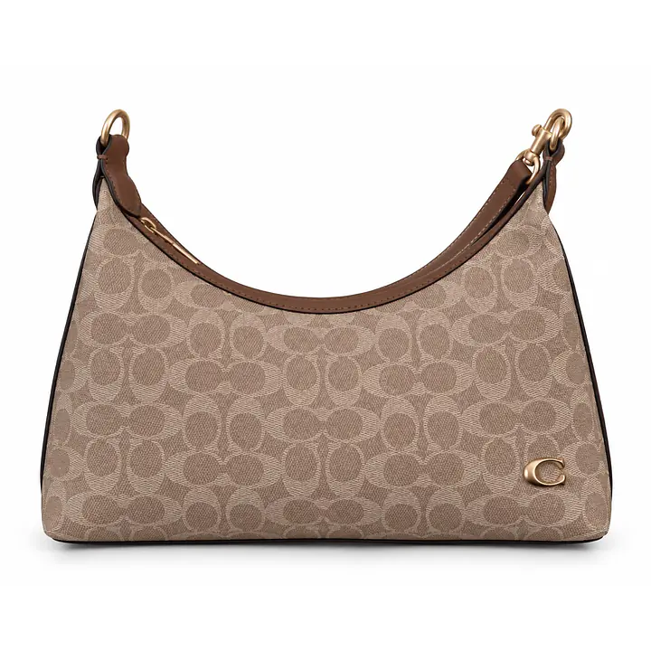 Coach Signature Canvas Curved Shoulder Bag - Master