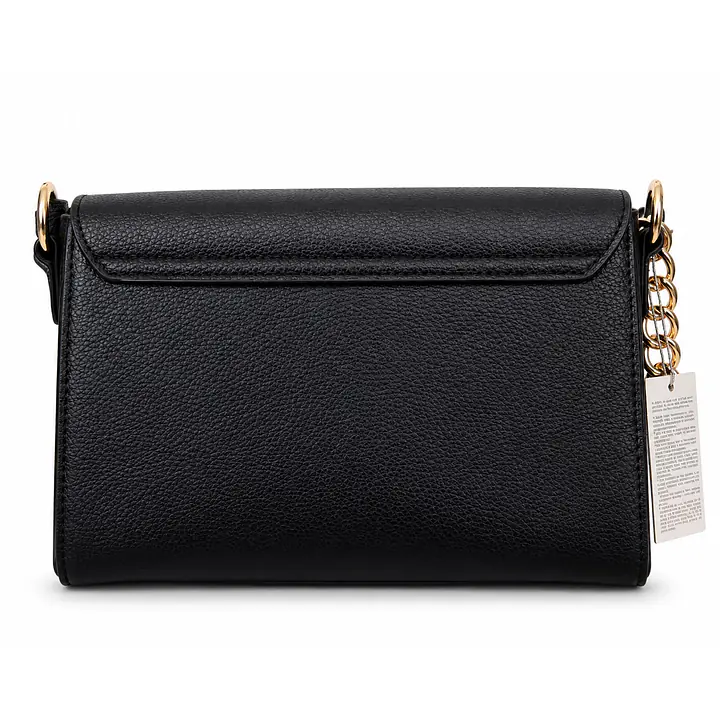 Chrisrosy Quilted Flap Crossbody Bag - Color: black