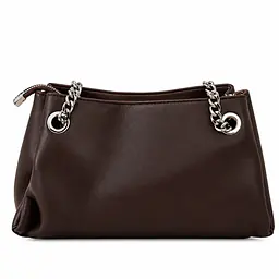 Chrisrosy Pleated Dark Brown Shoulder Bag - Master