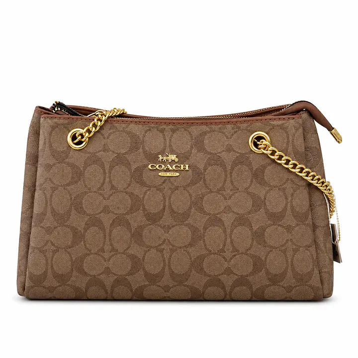 Coach Signature Canvas Chain Shoulder Bag - Master