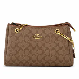 Coach Signature Canvas Chain Shoulder Bag - Master