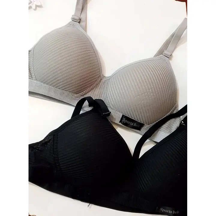 Breathable Seamless Bra Grey/Black - Master