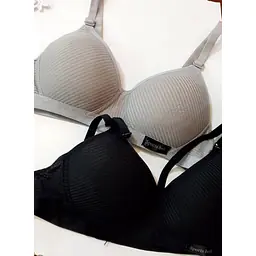 Breathable Seamless Bra Grey/Black - Master