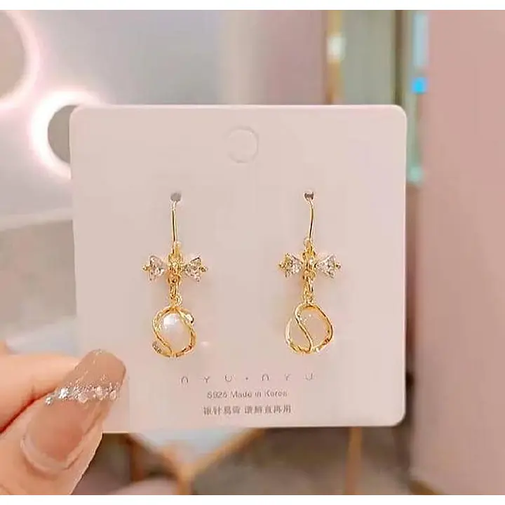 Bow Knot Opal Stud Earrings - Master