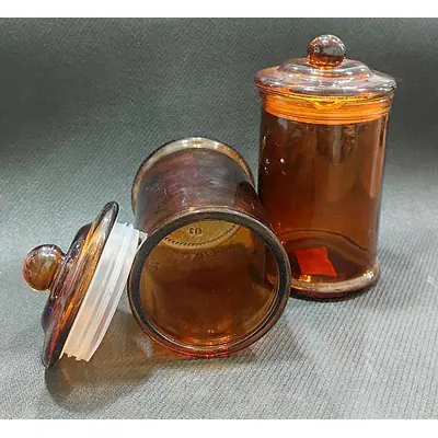 Glass Jar Amber 350ml primary image