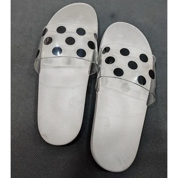Summer Black and Grey Dot women's Slippers - Master