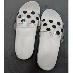 Summer Black and Grey Dot women's Slippers - Master