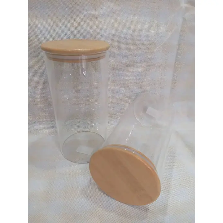 Glass Storage W/Wooden Lid - Master