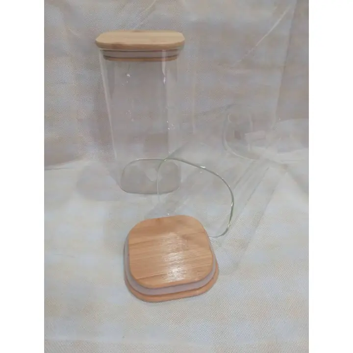 Glass Storage W/Wooden Lid - Master